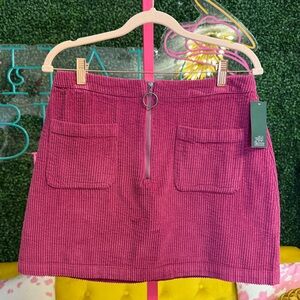 Wild Fable Berry Corduroy‎ Mini Skirt Size M NWT